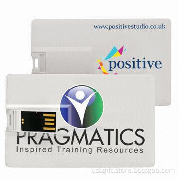 USB Flash Drive, Customized, 8GB Capacity, Credit Card Shape for Promotional Gift